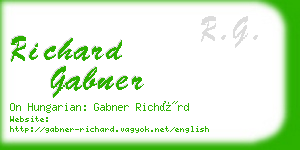 richard gabner business card